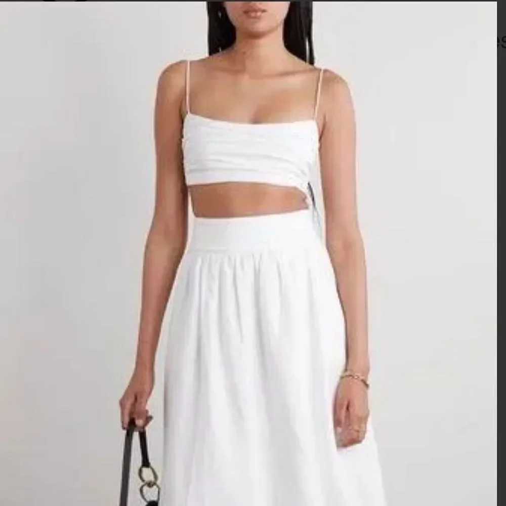 Reformation Louise Linen Two Piece Set white size 12 NWT